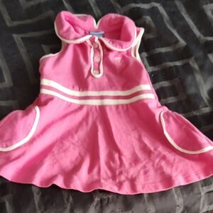 Draper James Pink Sleeveless Polo Sundress with Cream Trim